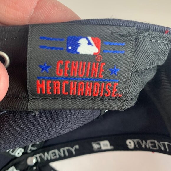 Boston Red Sox MLB Womens White Navy Blue New Era 9Twenty Strapback Hat New - Picture 6 of 6